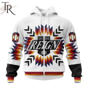 AHL Ontario Reign Special Design With Native Pattern Hoodie