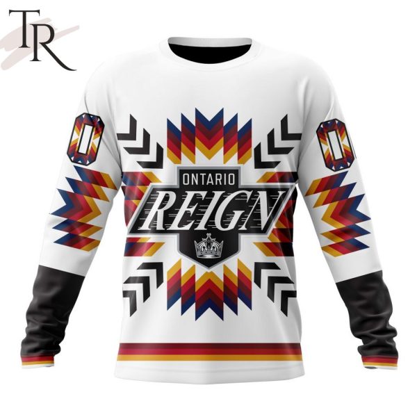 AHL Ontario Reign Special Design With Native Pattern Hoodie