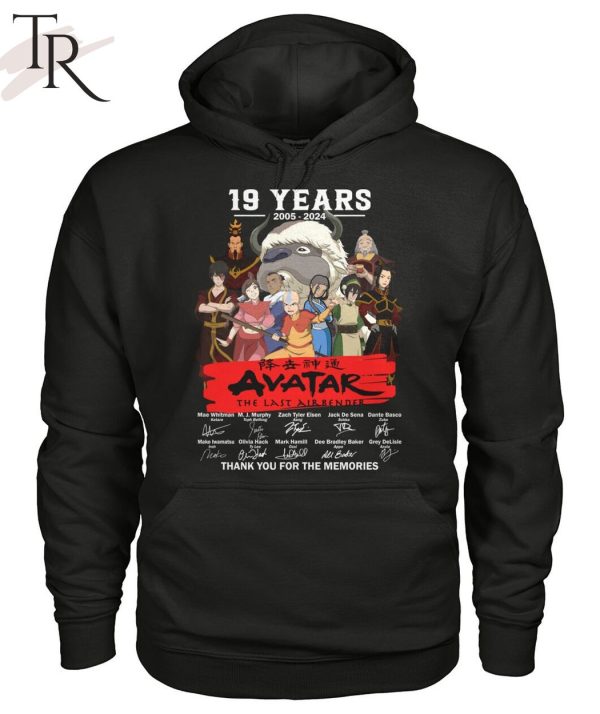 19 Years 2005 – 2024 Avatar The Last Airbender Thank You For The Memories T-Shirt