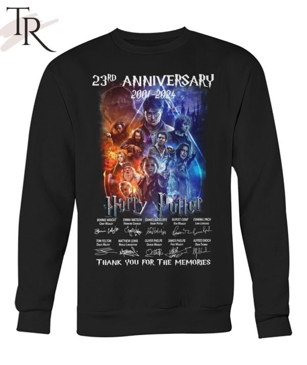 23rd Anniversary 2001 – 2024 Harry Potter Thank You For The Memories T-Shirt