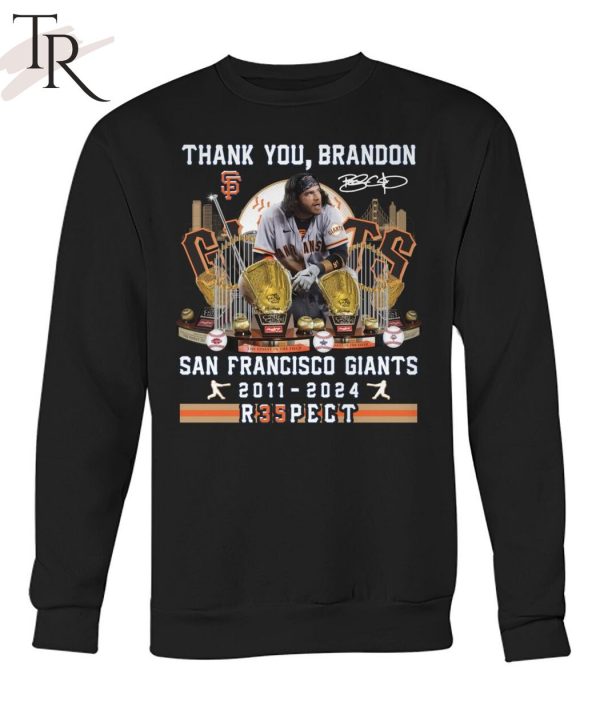 Thank You Brandon San Francisco Giants 2011-2024 R35pect T-Shirt