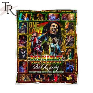 Bob Marley King Of Reggae Thank You For The Memories Fleece Blanket