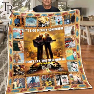 Jimmy Buffett & Toby Keith Thank You For The Music And Memories Fleece Blanket