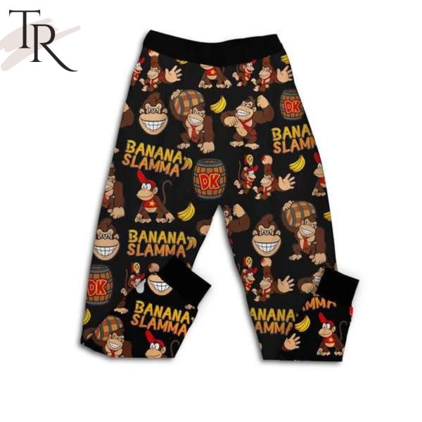 Donkey Kong Game Over Banana Slamma Pajamas Set – Black