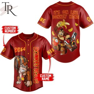 DK64 It’s On Like Donkey Kong Custom Baseball Jersey