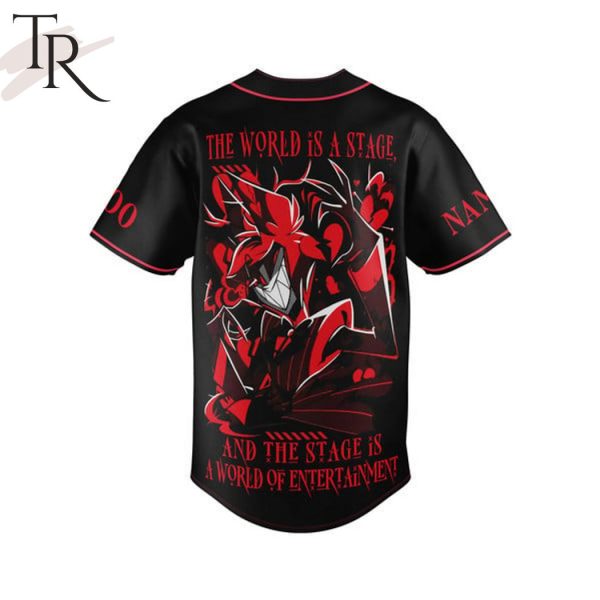 Hazbin Hotel Alastor The World Is Stage And The Stage Is A World Of Entertainment Custom Baseball Jersey