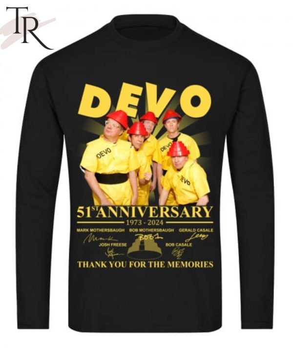 Devo Band 51st Anniversary 1973-2024 Thank You For The Memories T-Shirt