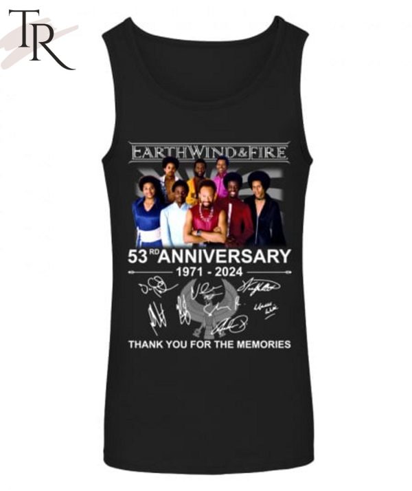 Earth, Wind & Fire 53rd Anniversary 1971-2024 Thank You For The Memories T-Shirt
