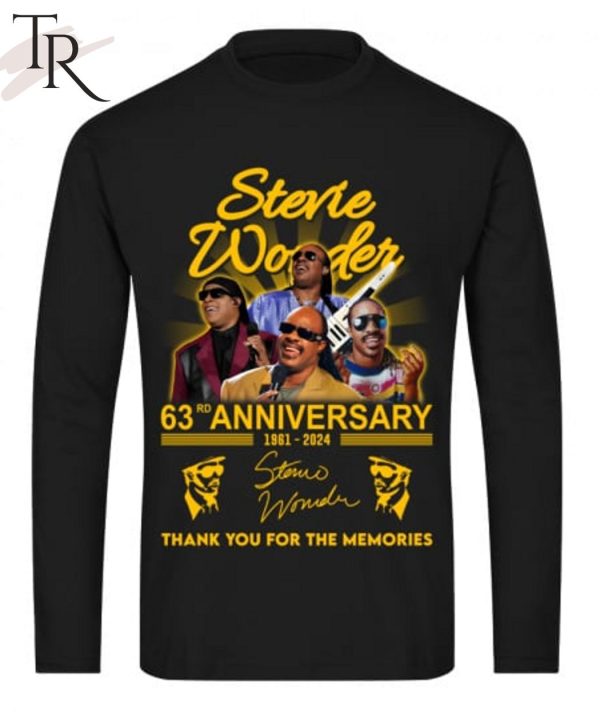 Stevie Wonder 63rd Anniversary 1961-2024 Thank You For The Memories T-Shirt
