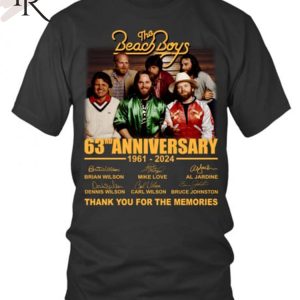 The Beach Boys 63rd Anniversary 1961-2024 Thank You For The Memories T-Shirt