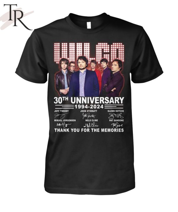 Wilco 30th Anniversary 1994-2024 Thank You For The Memories T-Shirt