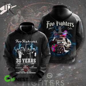 Foo Fighters 30 Years 1994-2024 Thank You For The Memories Hoodie