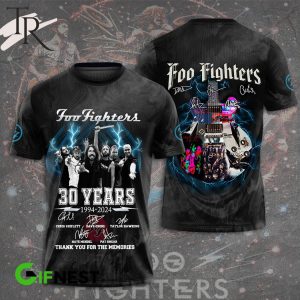 Foo Fighters 30 Years 1994-2024 Thank You For The Memories Hoodie