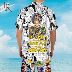 Dragon Ball 40 Years 1984-2024 Thank You For The Memories Hawaiian Shirt & Shorts