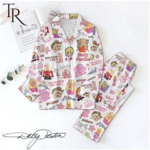 Dolly Parton Working 9 to 5 Button Pajamas Set