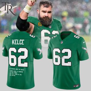 Jason Kelce 13 Seasons With The Eagles Football Jersey