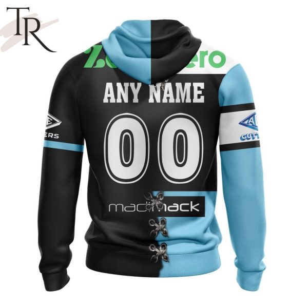 Personalized NRL Cronulla-Sutherland Sharks Home Mix Away Kits Hoodie