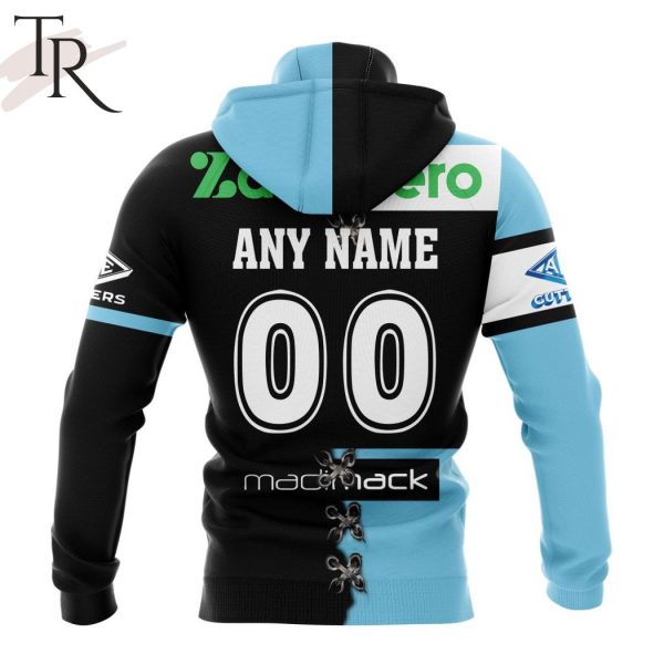 Personalized NRL Cronulla-Sutherland Sharks Home Mix Away Kits Hoodie