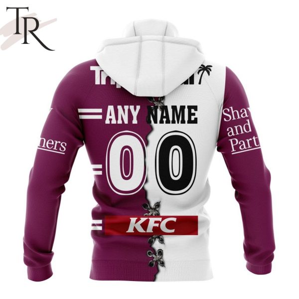 Personalized NRL Manly Warringah Sea Eagles Home Mix Away Kits Hoodie