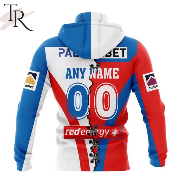 Personalized NRL Newcastle Knights Home Mix Away Kits Hoodie