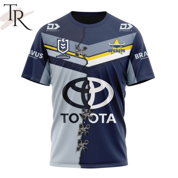 Personalized NRL North Queensland Cowboys Home Mix Away Kits Hoodie