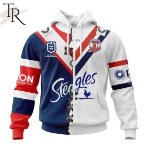 Personalized NRL Sydney Roosters Home Mix Away Kits Hoodie