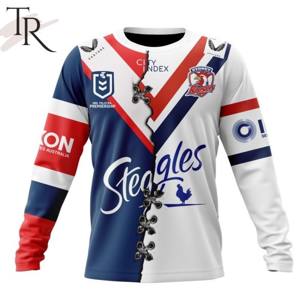 Personalized NRL Sydney Roosters Home Mix Away Kits Hoodie