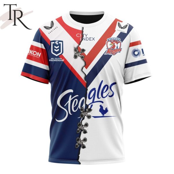 Personalized NRL Sydney Roosters Home Mix Away Kits Hoodie