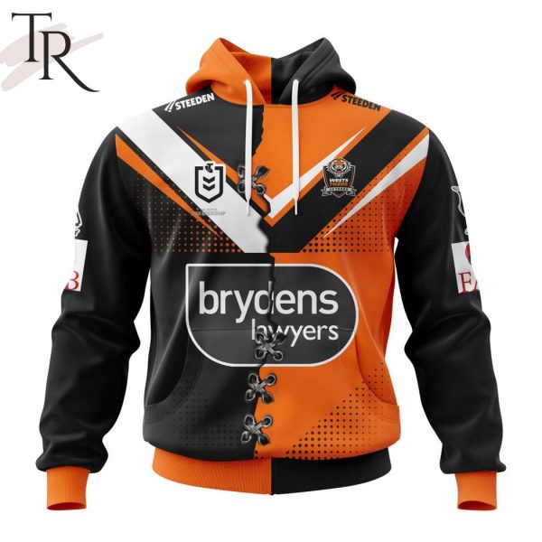 Personalized NRL Wests Tigers Home Mix Away Kits Hoodie