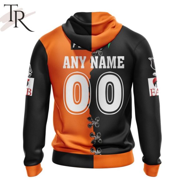 Personalized NRL Wests Tigers Home Mix Away Kits Hoodie