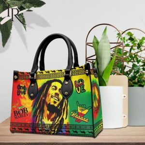 One Love Bob Marley Reggae Leather Hand Bag
