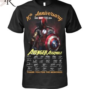 Avenger Assemble 16th Anniversary 2008-2024 Thank You For The Memories T-Shirt