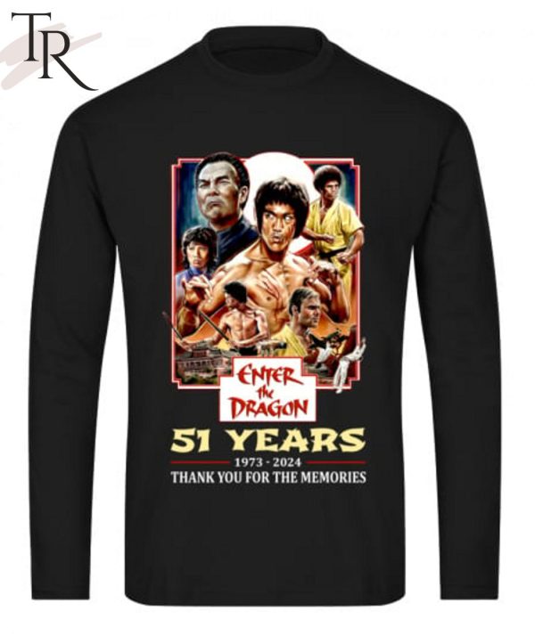 Enter The Dragon 51 Years Of 1973-2024 Thank You For The Memories T-Shirt