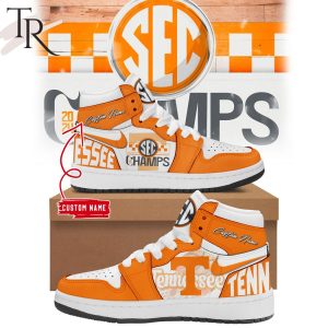 Custom Name SEC 2024 Men’s Basketball Champions Tennessee Volunteers Air Jordan 1, Hightop