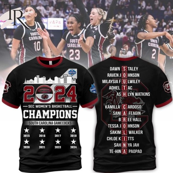 2024 Sec Women’s Basketball Champions South Carolina Gamecocks Hoodie – Black