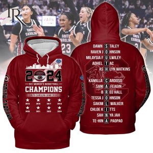 2024 Sec Women’s Basketball Champions South Carolina Gamecocks Hoodie – Garnet