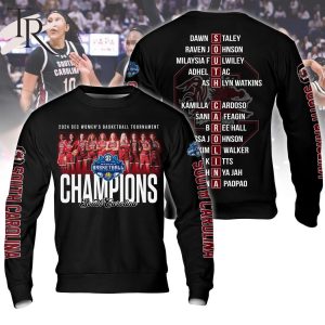 2024 Sec Women’s Basketball Tournament Champions South Carolina Gamecocks Hoodie – Black