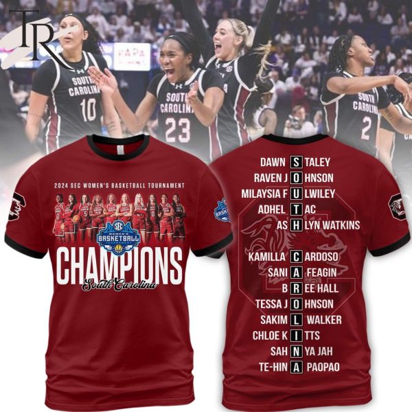 2024 Sec Women’s Basketball Tournament Champions South Carolina Gamecocks Hoodie – Garnet