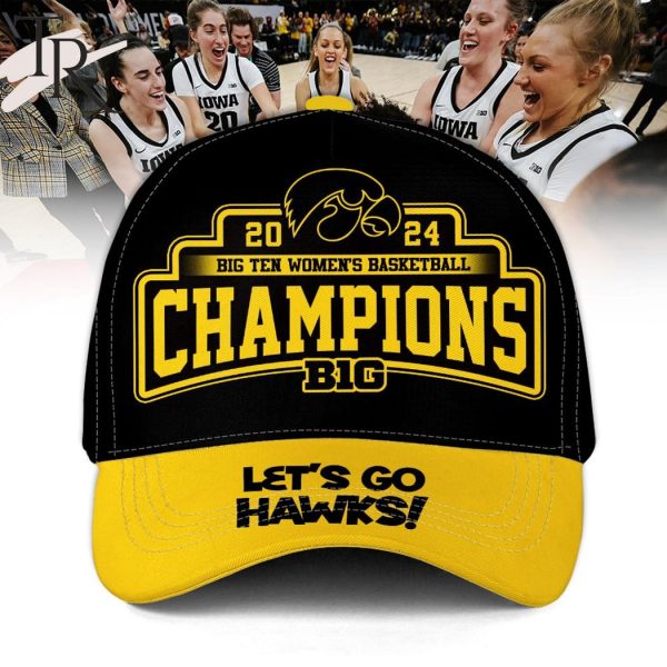 2024 Big Ten Women’s Basketball Champions Iowa Hawkeyes Classic Cap – Black