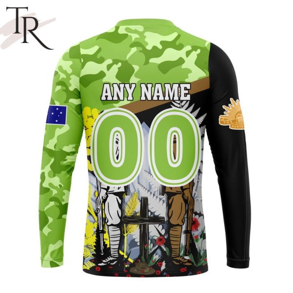 NRL Canberra Raiders Personalized ANZAC Day Design Hoodie