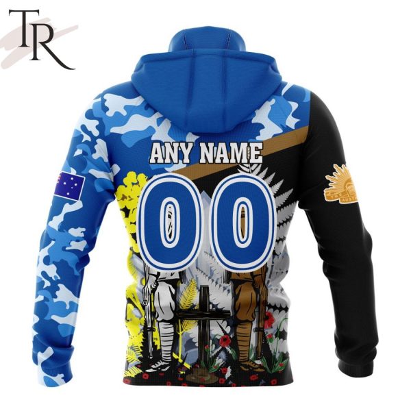 NRL Canterbury-Bankstown Bulldogs Personalized ANZAC Day Design Hoodie