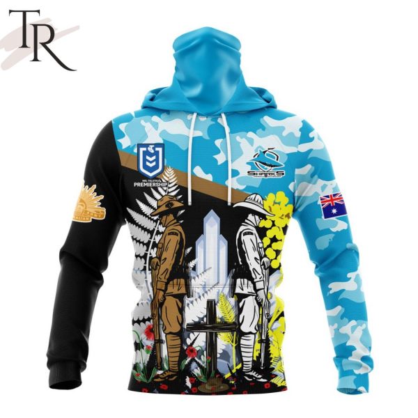 NRL Cronulla-Sutherland Sharks Personalized ANZAC Day Design Hoodie