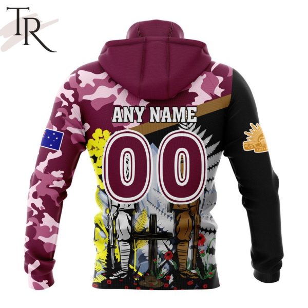 NRL Manly Warringah Sea Eagles Personalized ANZAC Day Design Hoodie