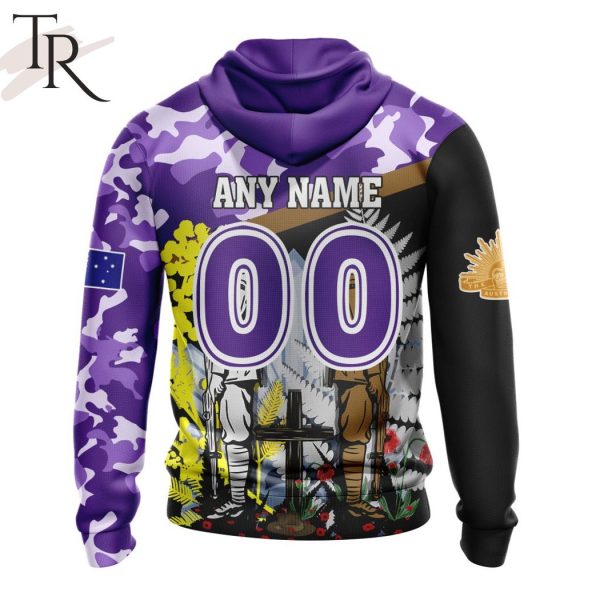 NRL Melbourne Storm Personalized ANZAC Day Design Hoodie