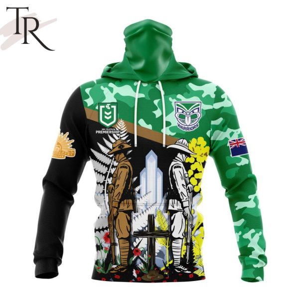 NRL New Zealand Warriors Personalized ANZAC Day Design Hoodie