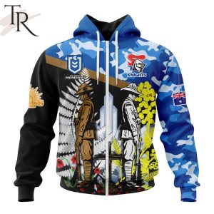NRL Newcastle Knights Personalized ANZAC Day Design Hoodie