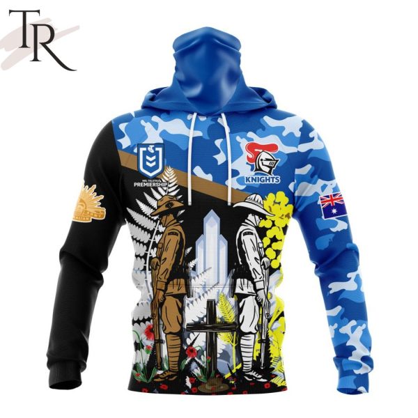 NRL Newcastle Knights Personalized ANZAC Day Design Hoodie