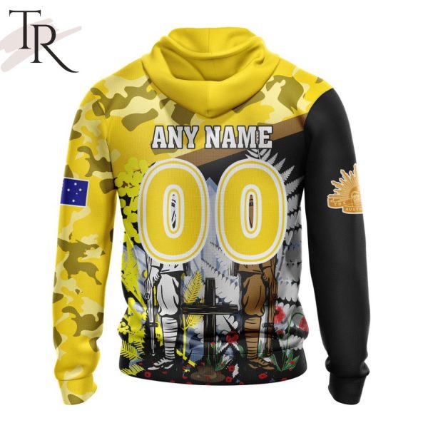 NRL North Queensland Cowboys Personalized ANZAC Day Design Hoodie