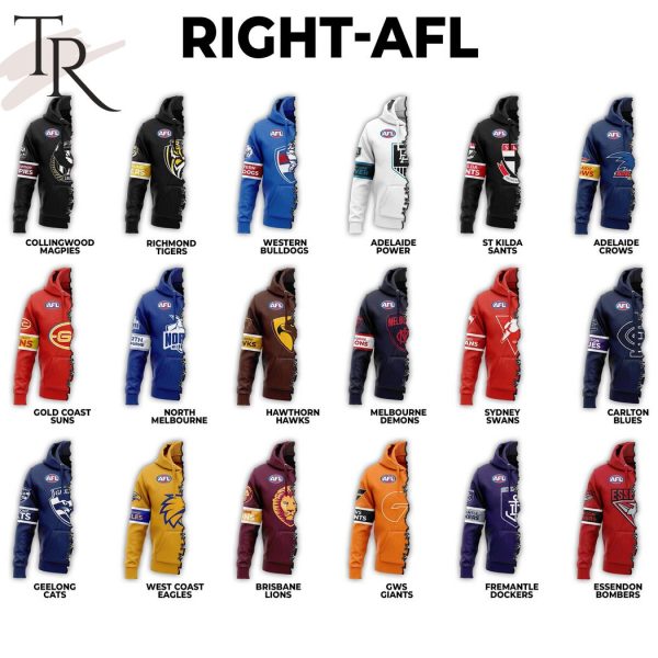 AFL x NRL Special Design Collection Select Any 2 Teams to Mix and Match! Hoodie