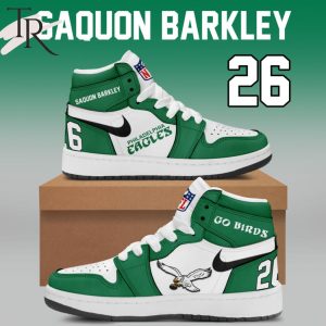 Limited Edition Philadelphia Eagles Saquon Barkley Kelly Green Air Jordan 1, Hightop